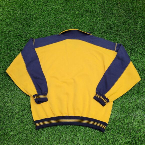 Vintage 80s MOD Collared Sweatshirt Large 22x25 Two-Tone - Picture 4 of 12